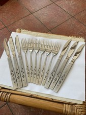 RETRO VINTAGE STAINLESS STEEL CUTLERY ONEIDA ONEIDACRAFT Unused CAPISTRANO ROSE