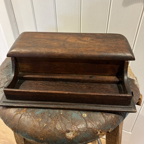 Antique wooden inkwell - wooden, stand