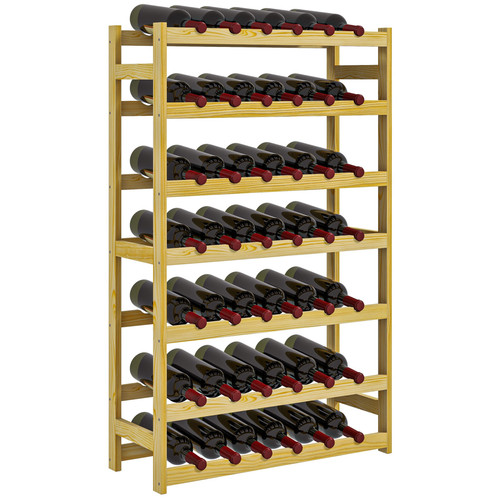 Natural solid pine wood wine - solid,