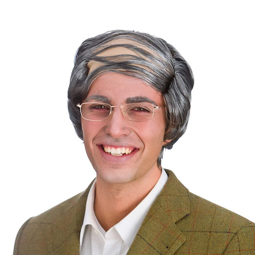Old man comb over grey - man,