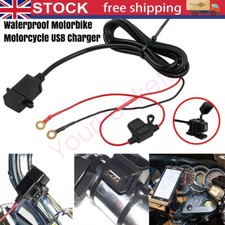Waterproof Motorcycle 12v USB Power Socket Adapter Charger Outlet Motorbike