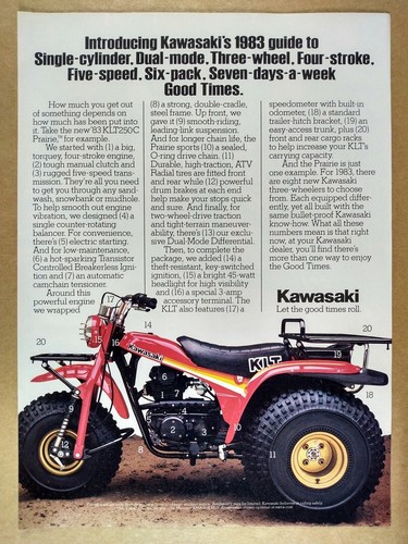 1983 kawasaki klt - klt, prairie