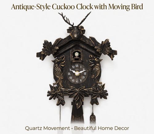 Antique style cuckoo clock - cuckoo, w