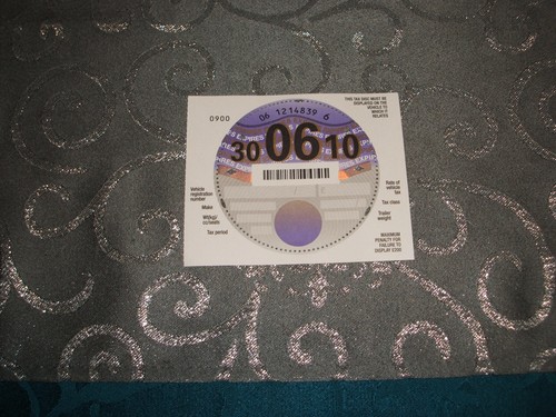 Tax disc 06 10 - 06, /
