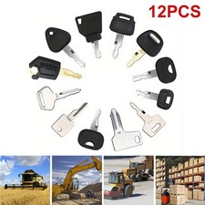 12pcs Construction Ignition Key - Plant Equipment Key Set for Komatsu JCB Volvo
