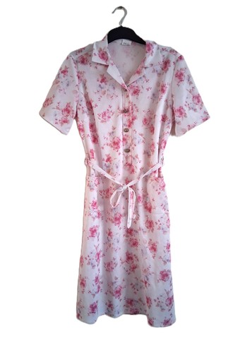 White pink floral - &,