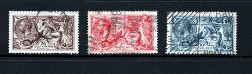 1913 seahorse sea 3v - gb, 1913-18