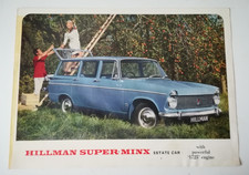 Hillman Super Minx Estate Series 1V 1725cc Sales Brochure 1966 for 67 Cars Rare 
