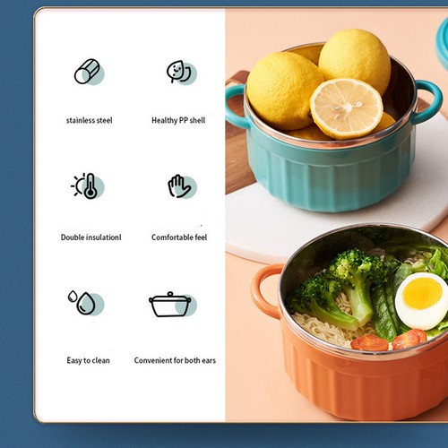 Enamel noodle bowl with - with, lid