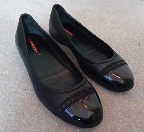 Vintage prada leather ballets - vintage,