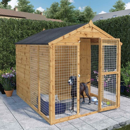 Outdoor dog kennel - dog, wooden