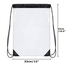 Crystal Clear Transparent PVC Drawstring Backpack Waterproof Stadium Bag