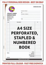 PERSONALISED A4 INVOICE BOOK /