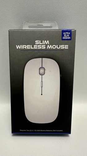 Slim wireless mouse white - wireless,