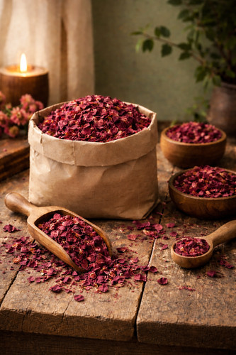 Organic dried rose - dried, petals