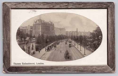 London postcard antique thames - london,
