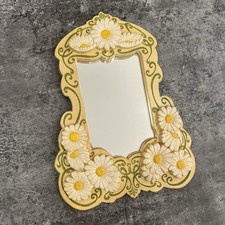 Flower Daisy Solid Mirror Wall Hanging Cottagecore Kitsch Whimsical Home Decor