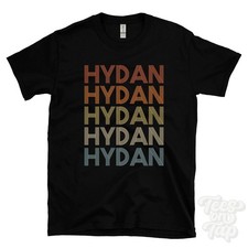 HYDAN REPEATED RETRO STYLE T-SHIRT mens & womens uk place name gift