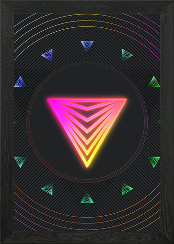 Neon geometric glyph rune - glyph,