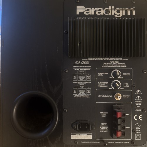 Paradigm pdr subwoofer - pdr-10,
