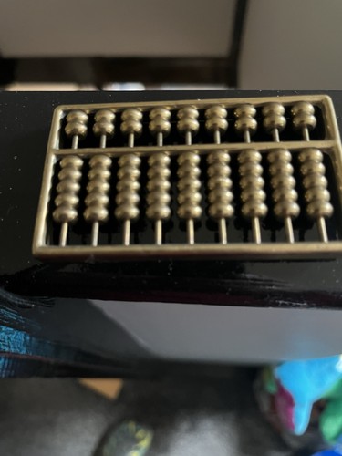 Vintage brass abacus - brass,