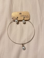 Brand New Ribbon & Asher Necklace And Earrings Gift Set