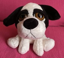 Russ Winston Black White Jack Russell Terrier Dog Big Eyes Soft Plush Toy 8”