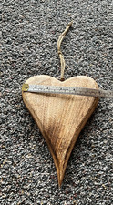 wooden heart. 21cm in lengh