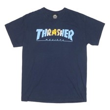 THRASHER Mens Blue Graphic