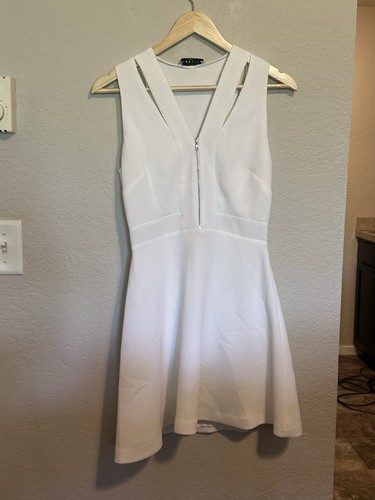 Sandro white half - zip, dress