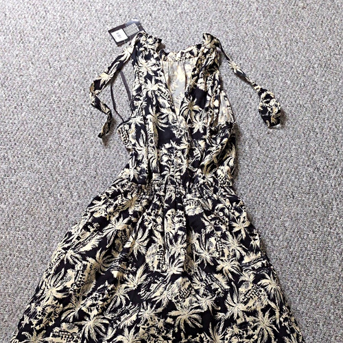 Primark black beige tropical - primark, black/beige