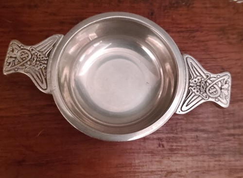 Scottish pewter quaich - pewter,