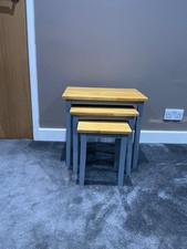 cleo nest of coffee tables oak