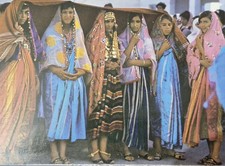 Women In Traditional Tunisian Dress, Vintage Postcard