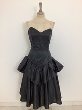 Vintage 80s Aristos party dress sparkle rara strapless cocktail evening gown #V2