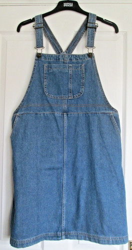 Blue denim dungaree - denim,