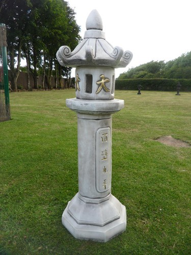 Large oriental candle - candle, stone
