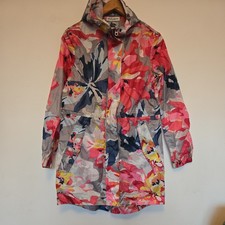 Joules Golightly Ladies Waterproof Packaway Jacket - multi foral design UK8