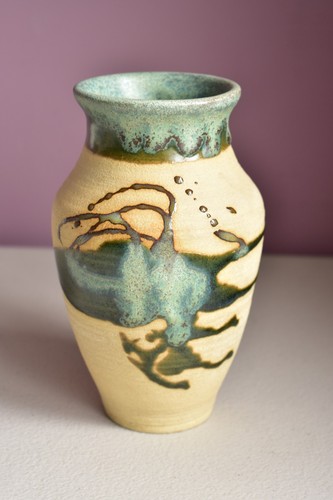 Studio pottery stoneware vase - studio,