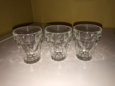 Set Of 3 Thick Clear Glass Shot Glasses