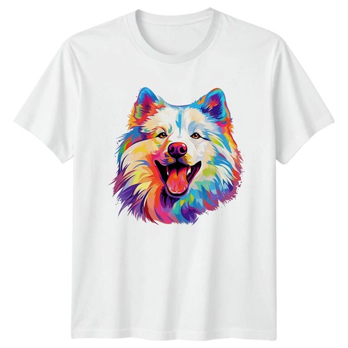 Colorful samoyed dog shirt - samoyed,
