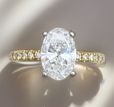 18ct Gold Plat Diamond Ring