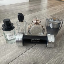 5  Empty Perfume/aftershave bottles Davidoff, Paco Rabanne, Giorgio Armani 