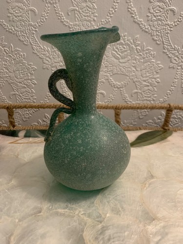 Spanish vintage art glass ewer - spanish,