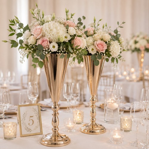 Set tall gold metal - of,