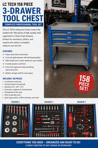 Tech 158 piece - 3, drawer