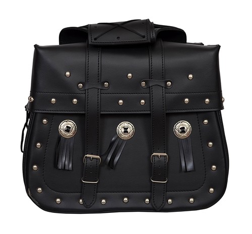 Motorcycle saddle bag studded - motorcycle,