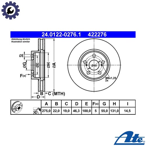 Brake disc 0122 0276 - brake,