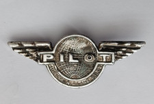 Vintage 1950s Junior Airlines Pilot Wings Tin Lapel Pin Badge.    PB3-496