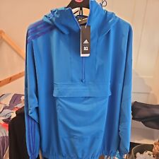 Adidas Ivy Park Size Large Oversize Blue 1/2 Zip Active Windbreaker Jacket NEW